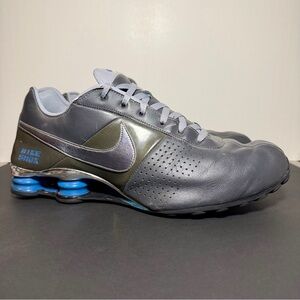 Mens Vintage NIKE Shox Deliver Gray Leather Athletic Shoes / Size 13
